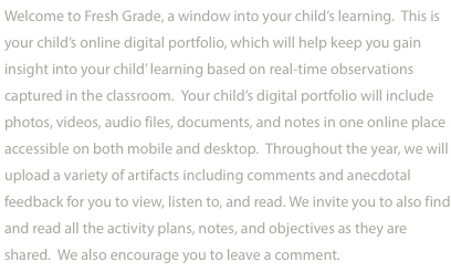 Welcome to Fresh Grade